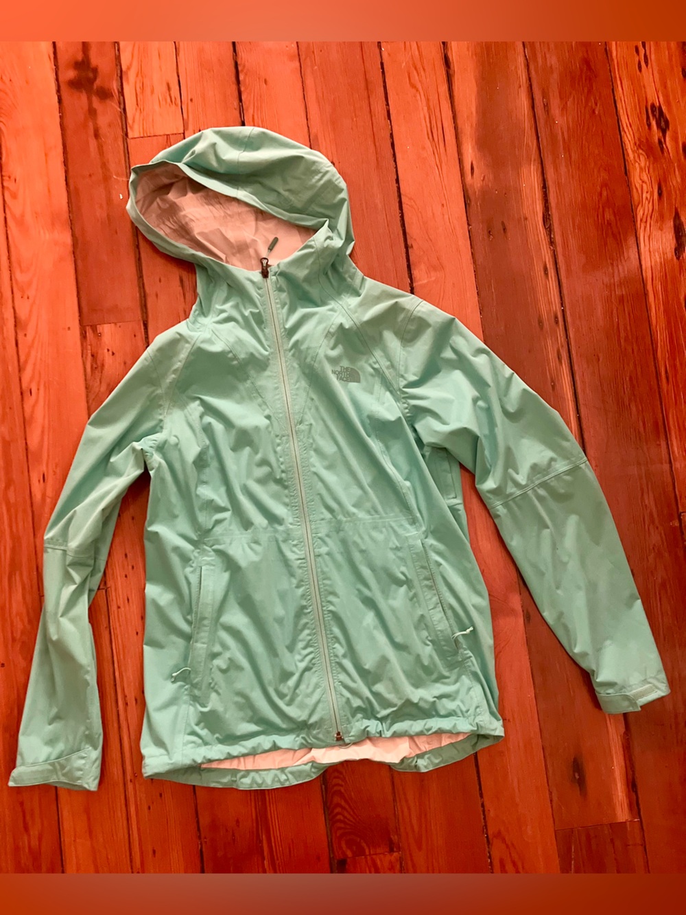 The North Face Women’s Teal Lightweight Hooded Rain Jacket Size L